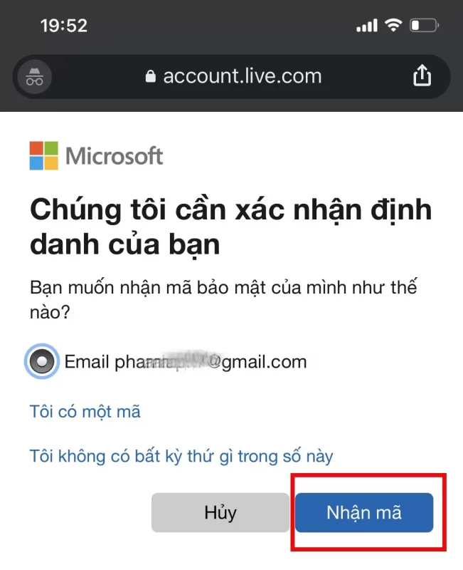 Bước 4 : Cách mở khóa màn hình khi quên mật khẩu laptop dùng tài khoản Microsoft